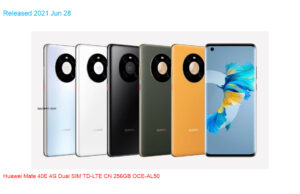Huawei Mate 40E 4G Dual SIM TD-LTE CN 256GB OCE-AL50