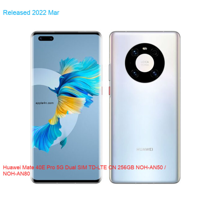 Huawei Mate 40E Pro 5G Dual SIM TD-LTE CN 256GB NOH-AN50 / NOH-AN80