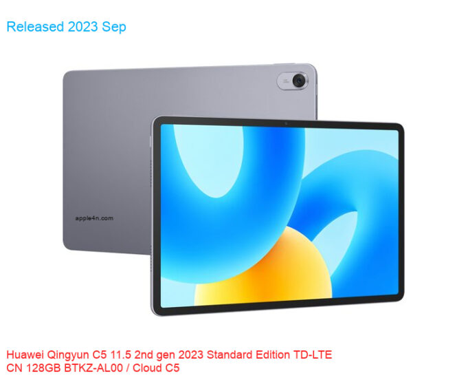 Huawei Qingyun C5 11.5 2nd gen 2023 Standard Edition TD-LTE CN 128GB BTKZ-AL00 / Cloud C5