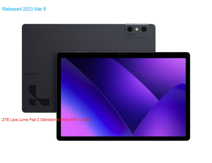 ZTE Leia Lume Pad 2 Standard Edition WiFi 128GB