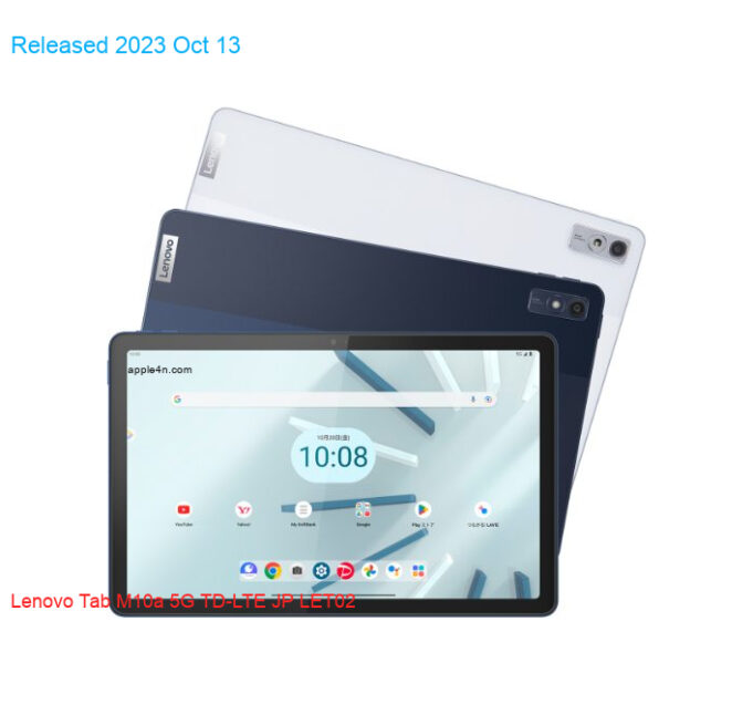 Lenovo Tab M10a 5G TD-LTE JP LET02