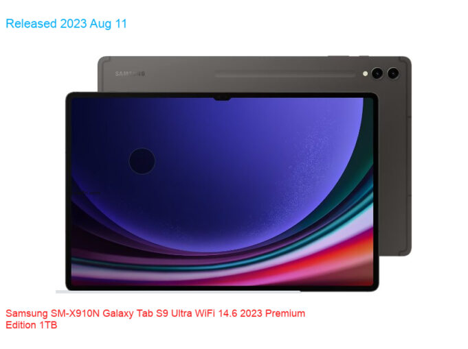 Samsung SM-X910N Galaxy Tab S9 Ultra WiFi 14.6 2023 Premium Edition 1TB