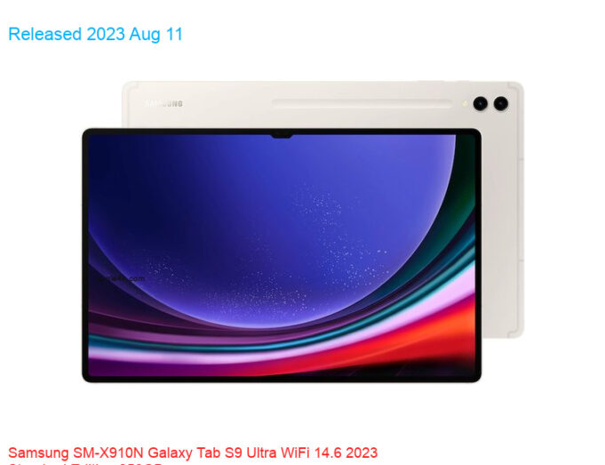 Samsung SM-X910N Galaxy Tab S9 Ultra WiFi 14.6 2023 Standard Edition 256GB