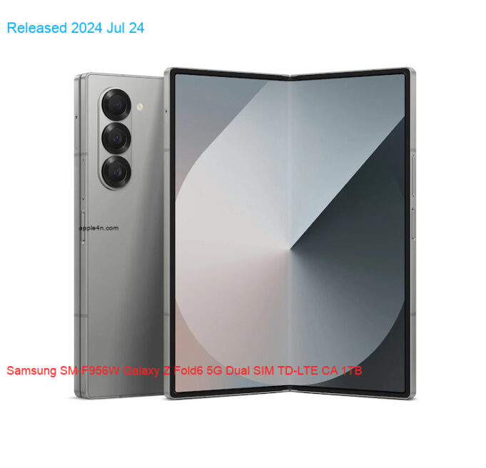 Samsung SM-F956W Galaxy Z Fold6 5G Dual SIM TD-LTE CA 1TB