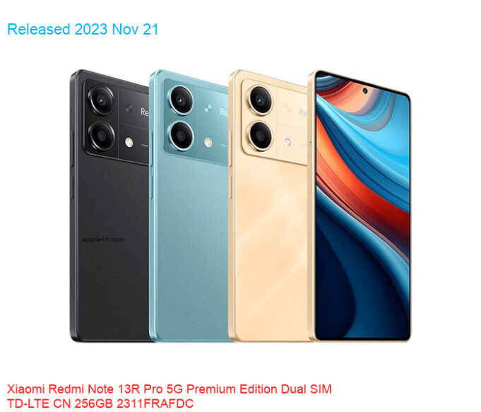 Xiaomi Redmi Note 13R Pro 5G Premium Edition Dual SIM TD-LTE CN 256GB 2311FRAFDC