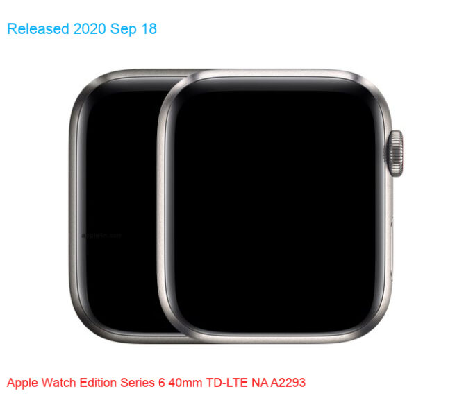 Apple Watch Edition Series 6 40mm TD-LTE NA A2293