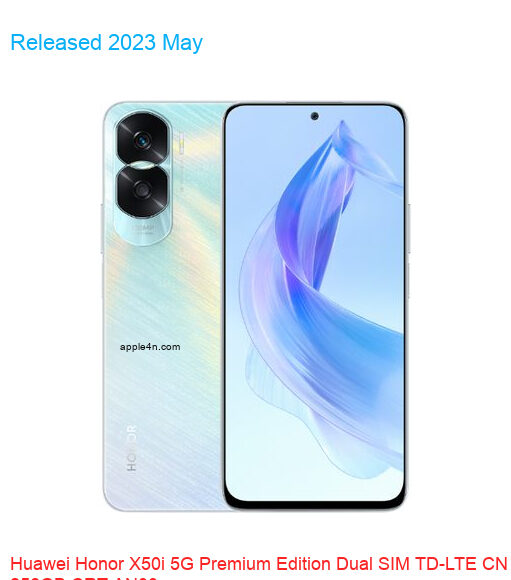 Huawei Honor X50i 5G Premium Edition Dual SIM TD-LTE CN 256GB CRT-AN00