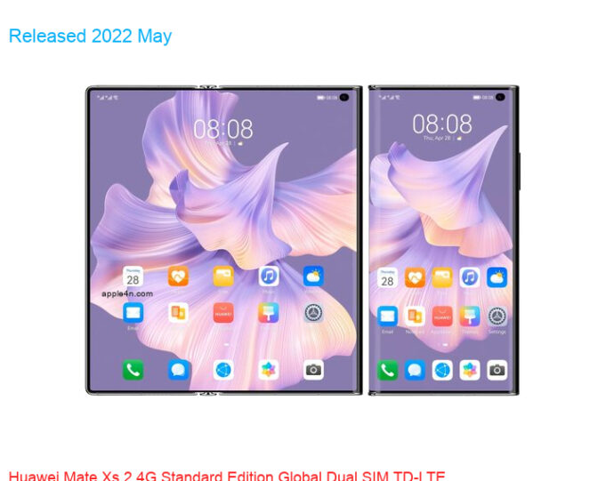 Huawei Mate Xs 2 4G Standard Edition Global Dual SIM TD-LTE 512GB PAL-LX9 / PAL-L29