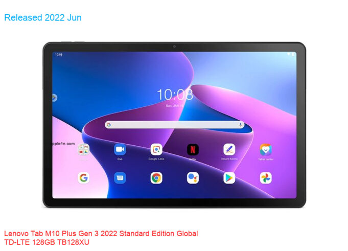 Lenovo Tab M10 Plus Gen 3 2022 Standard Edition Global TD-LTE 128GB TB128XU
