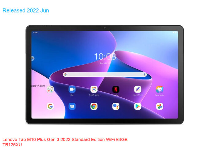 Lenovo Tab M10 Plus Gen 3 2022 Standard Edition WiFi 64GB TB125XU