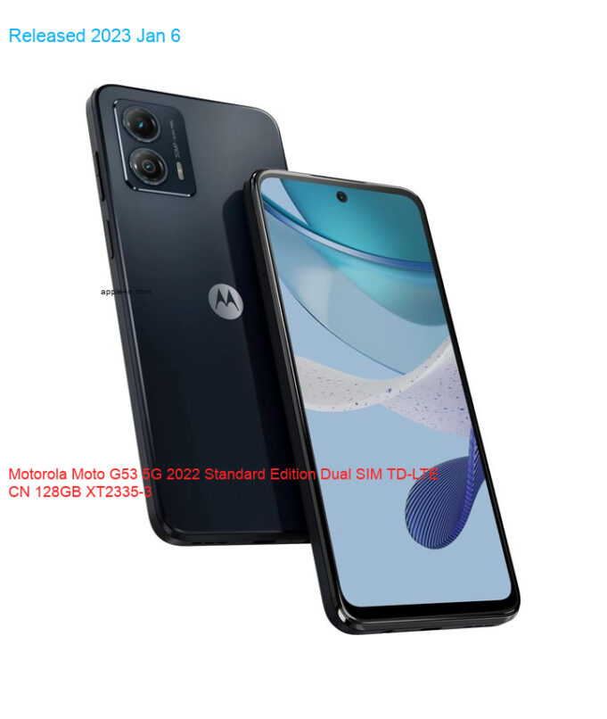 Motorola Moto G53 5G 2022 Standard Edition Dual SIM TD-LTE CN 128GB XT2335-3