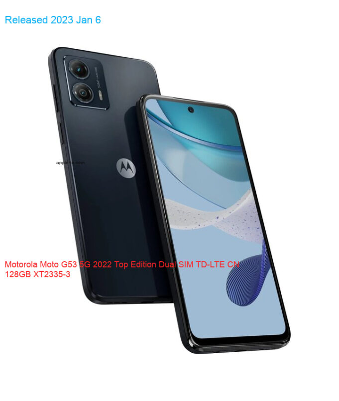 Motorola Moto G53 5G 2022 Top Edition Dual SIM TD-LTE CN 128GB XT2335-3