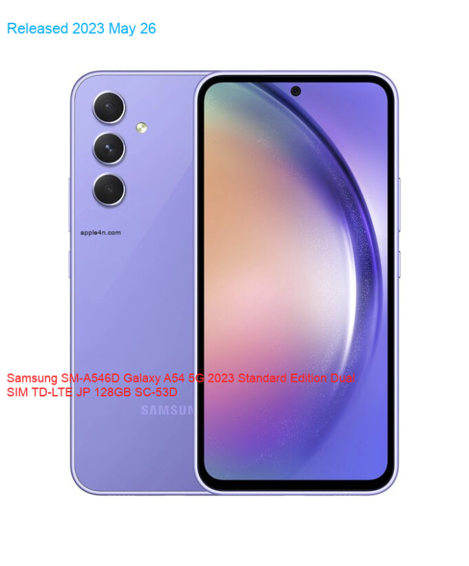 Samsung SM-A546D Galaxy A54 5G 2023 Standard Edition Dual SIM TD-LTE JP 128GB SC-53D