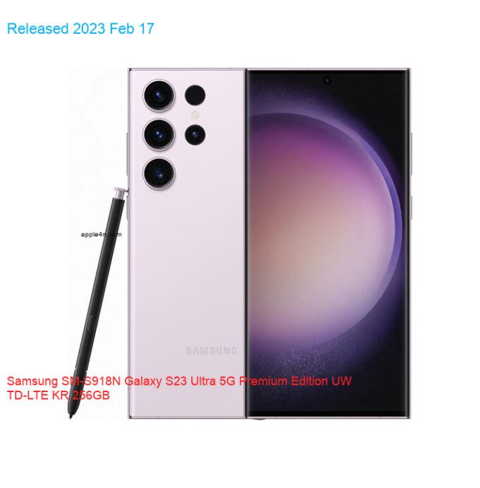 Samsung SM-S918N Galaxy S23 Ultra 5G Premium Edition UW TD-LTE KR 256GB