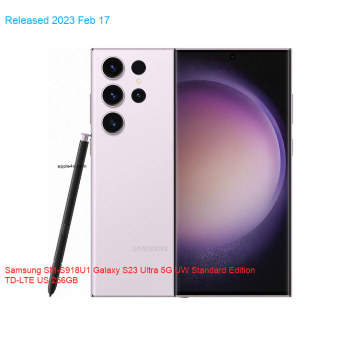 Samsung SM-S918U1 Galaxy S23 Ultra 5G UW Standard Edition TD-LTE US 256GB