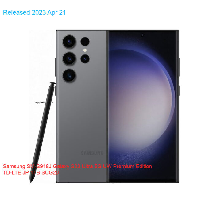 Samsung SM-S918J Galaxy S23 Ultra 5G UW Premium Edition TD-LTE JP 1TB SCG20