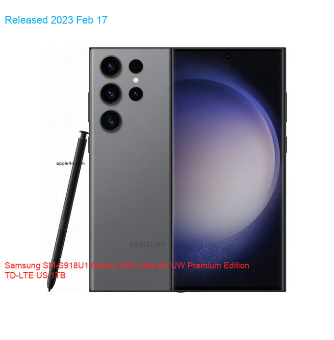 Samsung SM-S918U1 Galaxy S23 Ultra 5G UW Premium Edition TD-LTE US 1TB