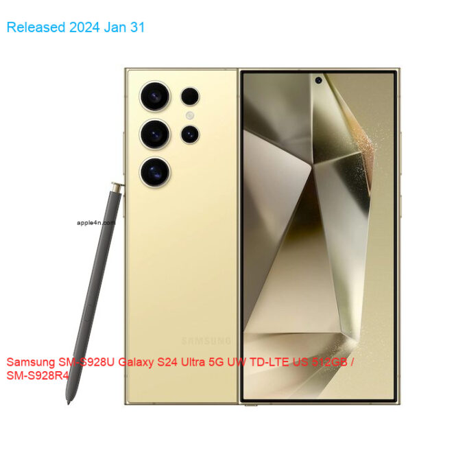 Samsung SM-S928U Galaxy S24 Ultra 5G UW TD-LTE US 512GB / SM-S928R4