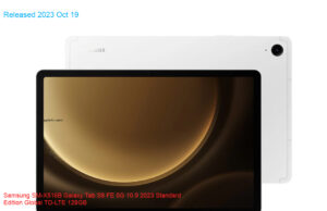 Samsung SM-X516B Galaxy Tab S9 FE 5G 10.9 2023 Standard Edition Global TD-LTE 128GB