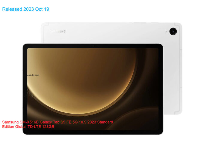 Samsung SM-X516B Galaxy Tab S9 FE 5G 10.9 2023 Standard Edition Global TD-LTE 128GB