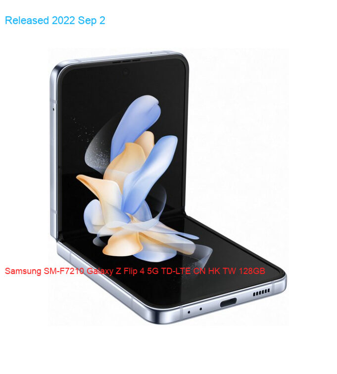 Samsung SM-F7210 Galaxy Z Flip 4 5G TD-LTE CN HK TW 128GB