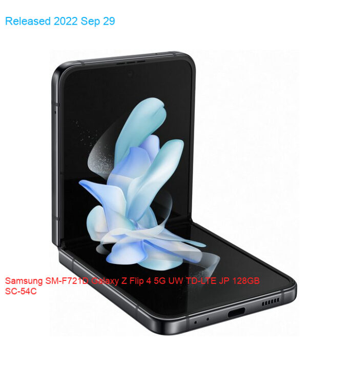 Samsung SM-F721D Galaxy Z Flip 4 5G UW TD-LTE JP 128GB SC-54C