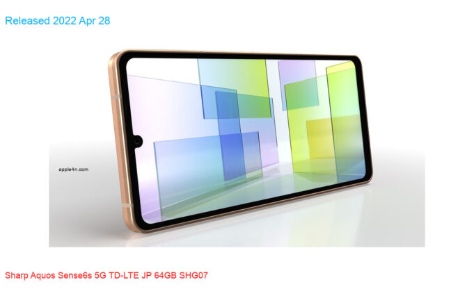 Sharp Aquos Sense6s 5G TD-LTE JP 64GB SHG07