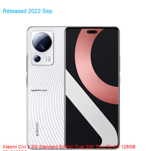 Xiaomi Civi 2 5G Standard Edition Dual SIM TD-LTE CN 128GB 2210129SC