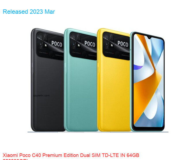 Xiaomi Poco C40 Premium Edition Dual SIM TD-LTE IN 64GB 220333QPI