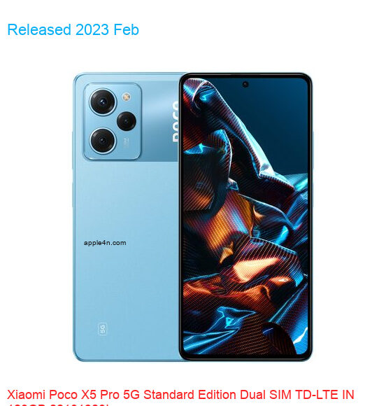 Xiaomi Poco X5 Pro 5G Standard Edition Dual SIM TD-LTE IN 128GB 22101320I