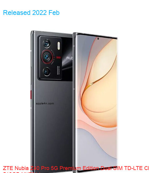 ZTE Nubia Z40 Pro 5G Premium Edition Dual SIM TD-LTE CN 512GB NX701J