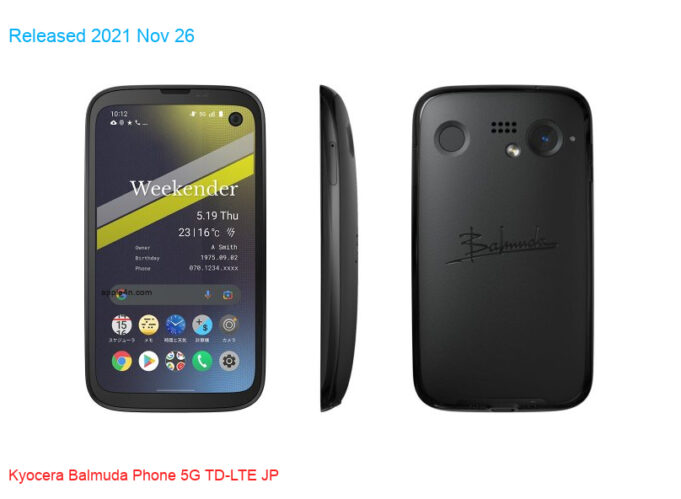 Kyocera Balmuda Phone 5G TD-LTE JP