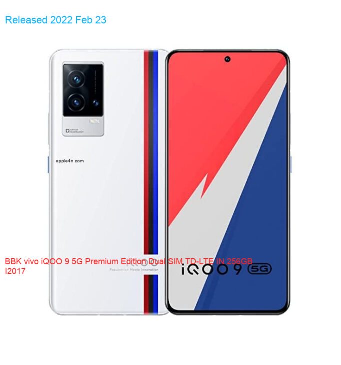 BBK vivo iQOO 9 5G Premium Edition Dual SIM TD-LTE IN 256GB I2017
