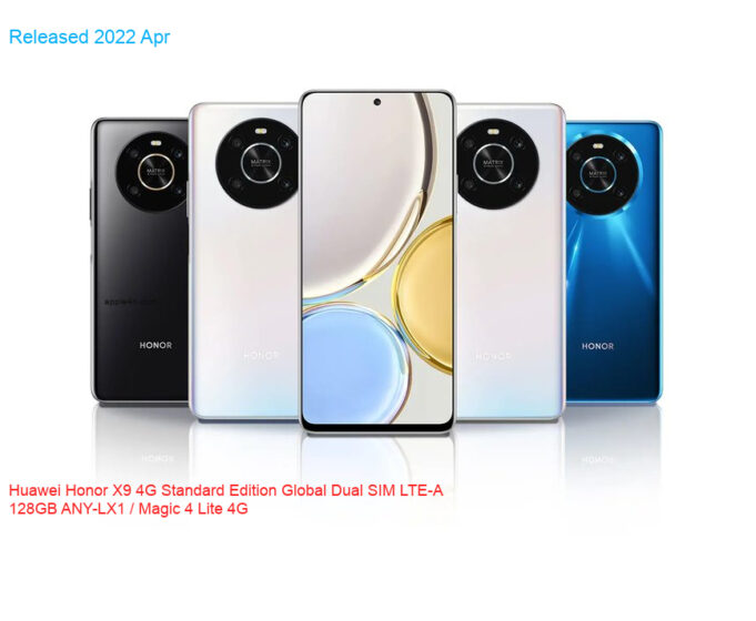 Huawei Honor X9 4G Standard Edition Global Dual SIM LTE-A 128GB ANY-LX1 / Magic 4 Lite 4G