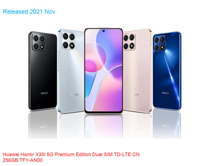 Huawei Honor X30i 5G Premium Edition Dual SIM TD-LTE CN 256GB TFY-AN00