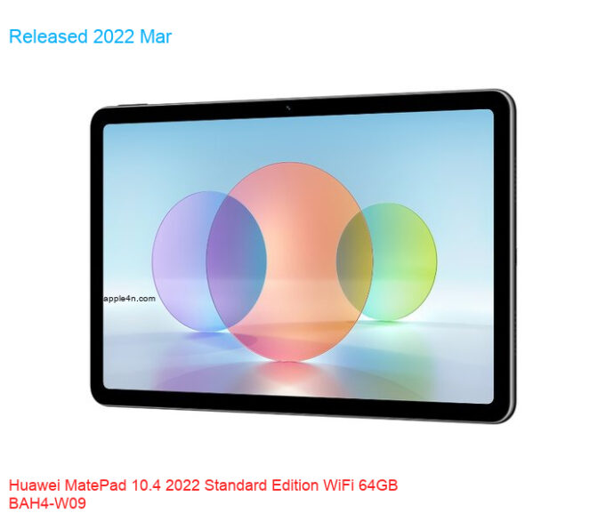 Huawei MatePad 10.4 2022 Standard Edition WiFi 64GB BAH4-W09