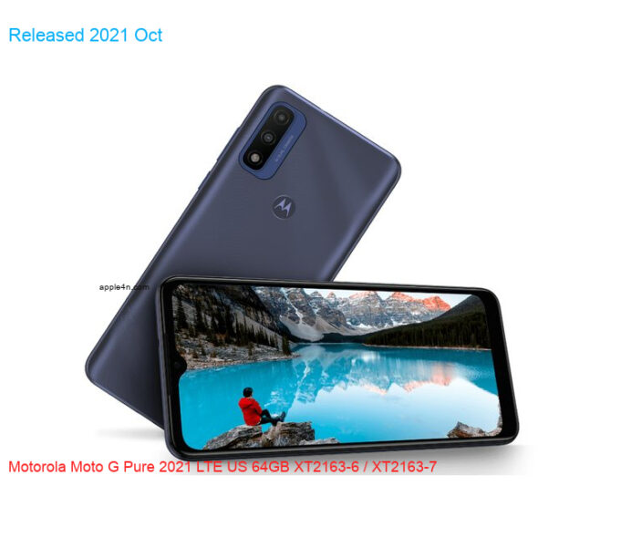 Motorola Moto G Pure 2021 LTE US 64GB XT2163-6 / XT2163-7