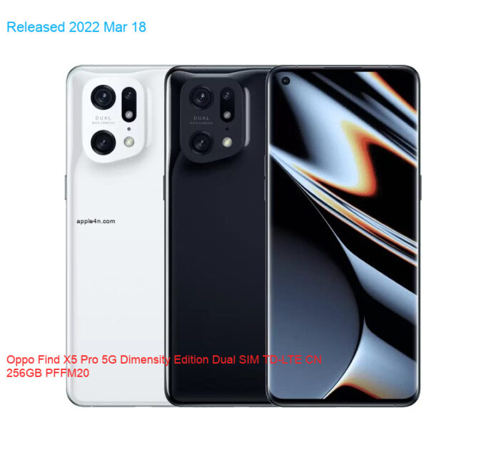 Oppo Find X5 Pro 5G Dimensity Edition Dual SIM TD-LTE CN 256GB PFFM20