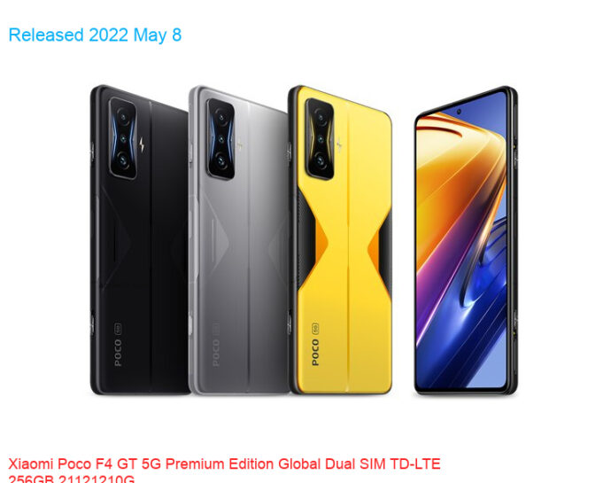 Xiaomi Poco F4 GT 5G Premium Edition Global Dual SIM TD-LTE 256GB 21121210G