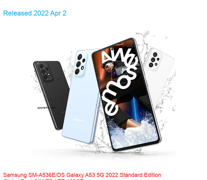 Samsung SM-A536E/DS Galaxy A53 5G 2022 Standard Edition Global Dual SIM TD-LTE 128GB