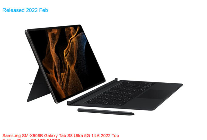 Samsung SM-X906B Galaxy Tab S8 Ultra 5G 14.6 2022 Top Edition Global TD-LTE 512GB