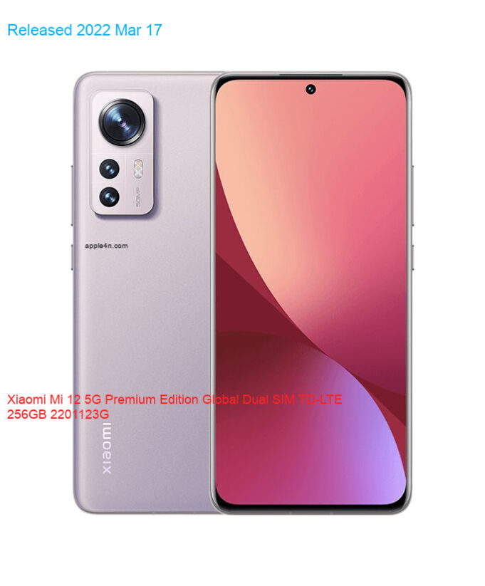 Xiaomi Mi 12 5G Premium Edition Global Dual SIM TD-LTE 256GB 2201123G